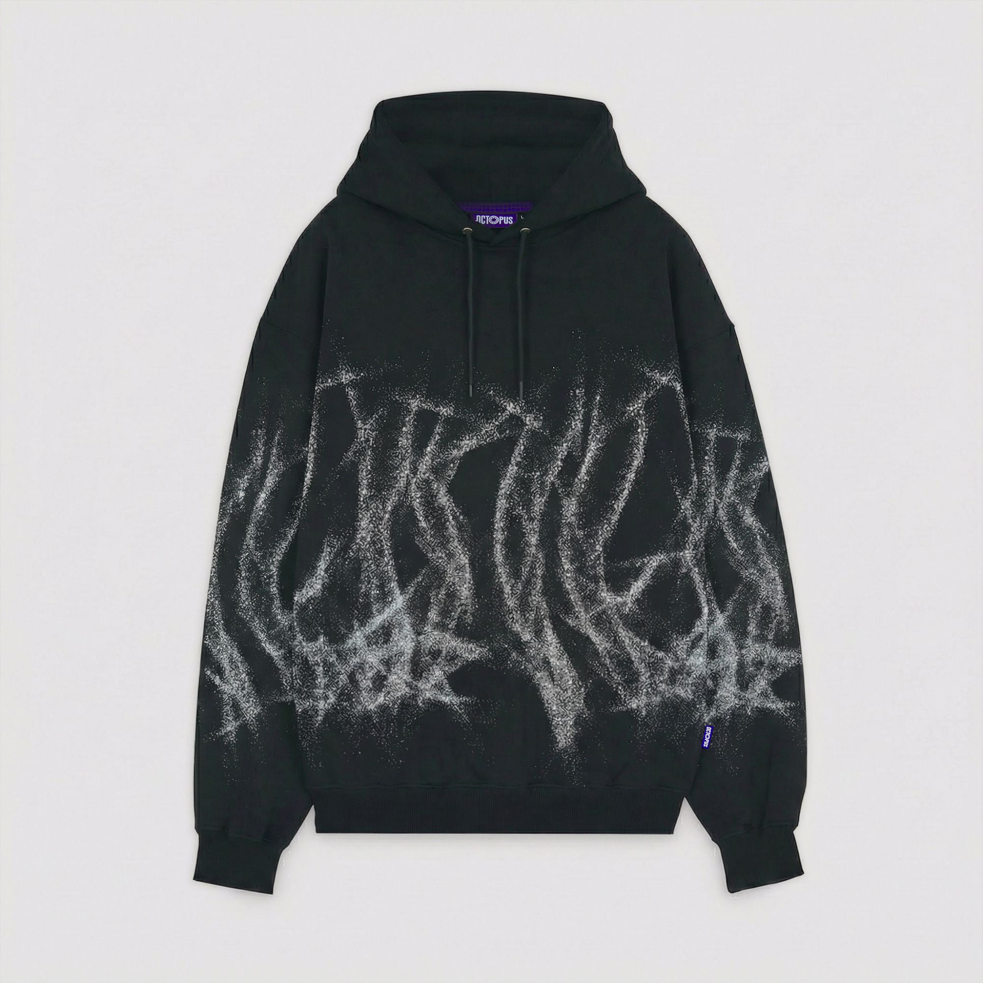 Octopus Futurism Hoodie Black
