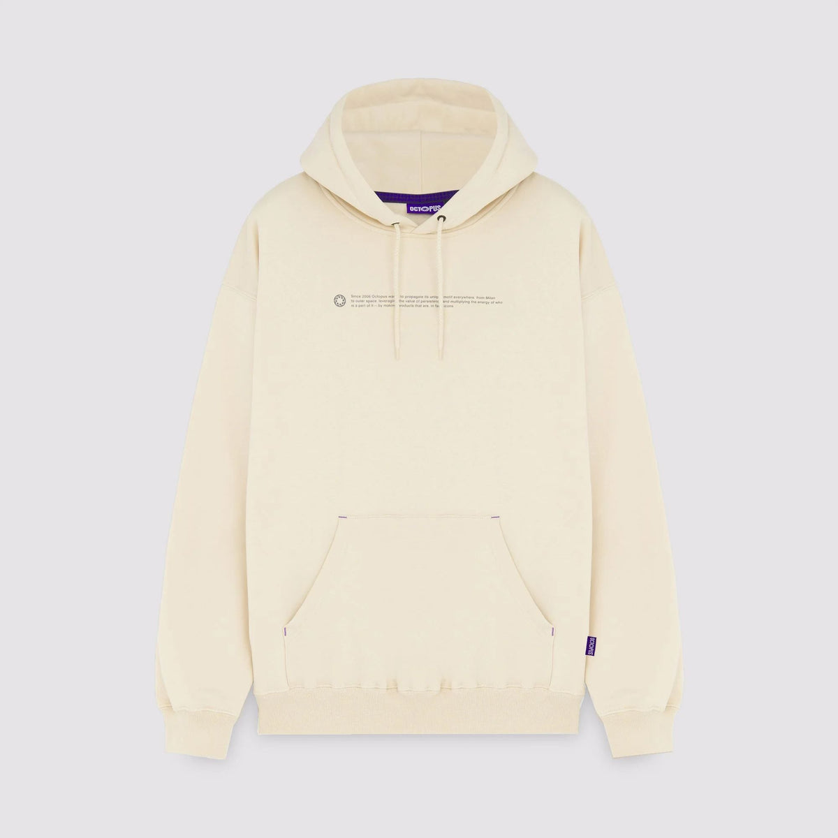 OUTLINE LOGO HOODIE CREAM