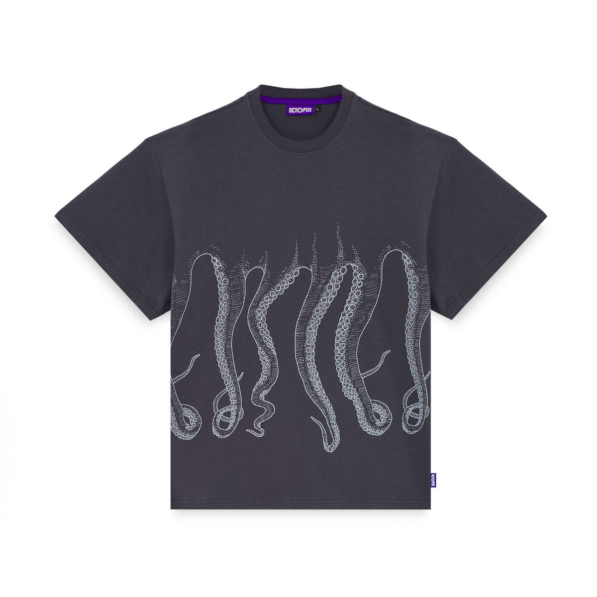 OCTOPUS OUTLINE TEE ASPHALT