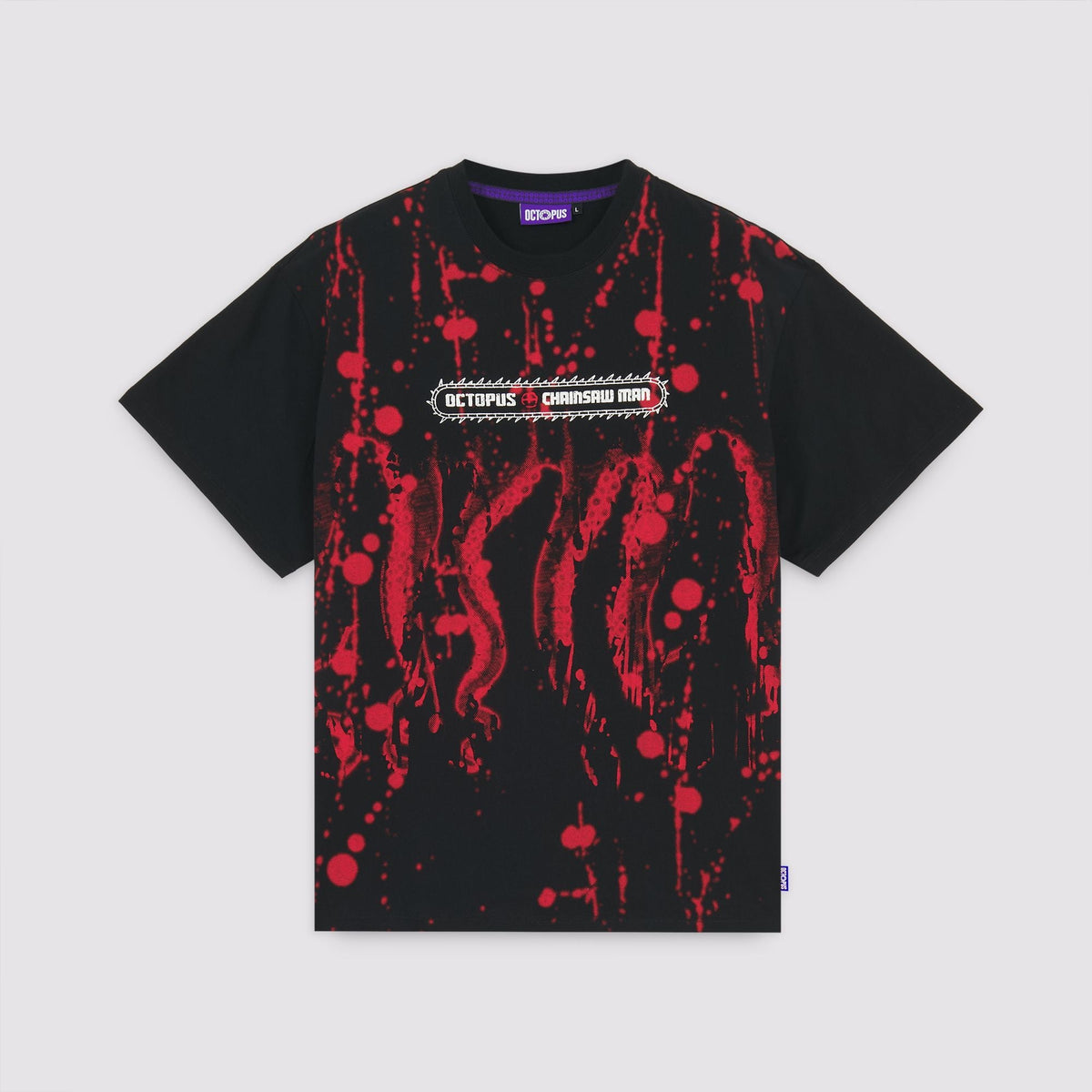 CHAINSAW MAN OCTOPUS EASY REVENGE TEE BLACK