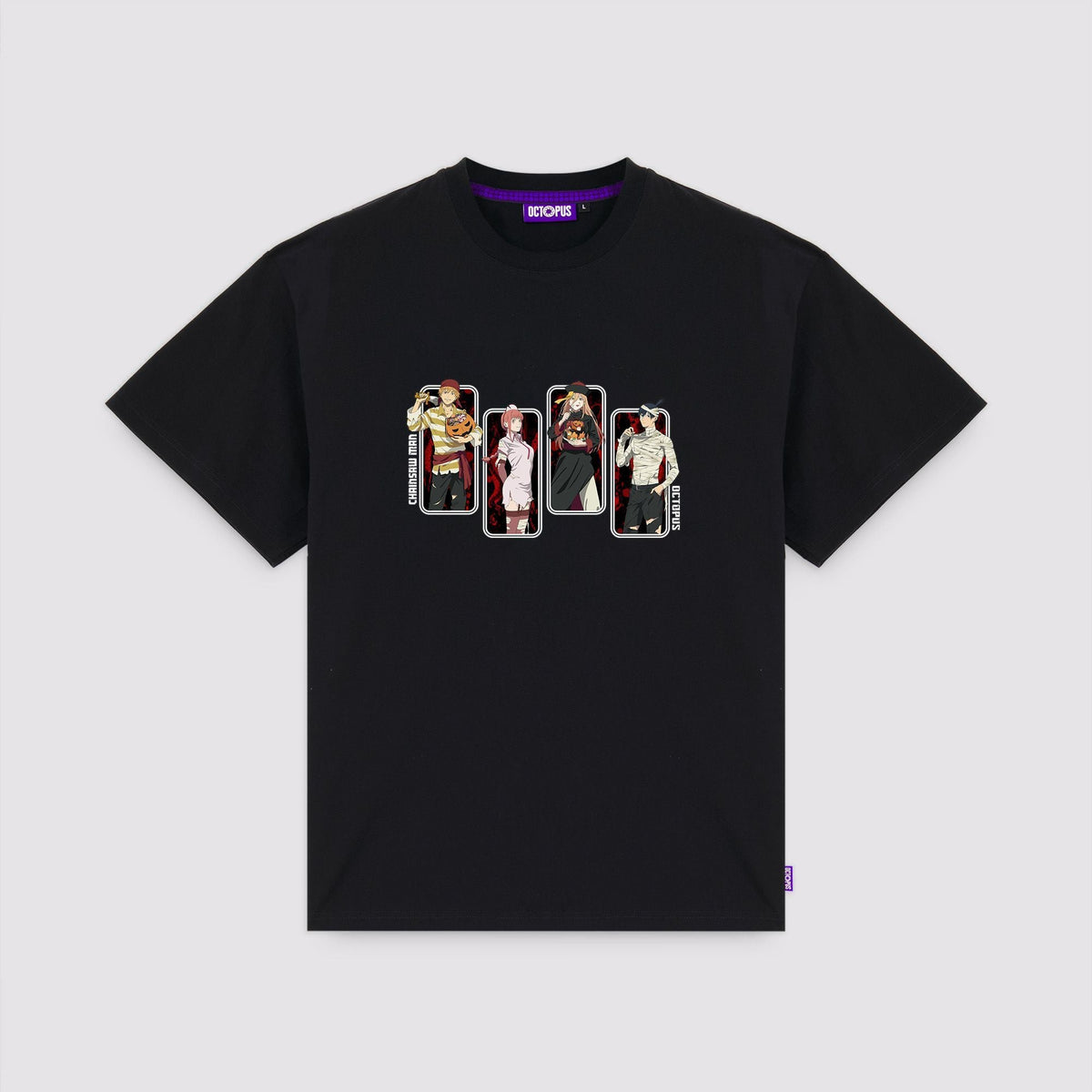 CHAINSAW MAN OCTOPUS HALLOWEEN TEE BLACK