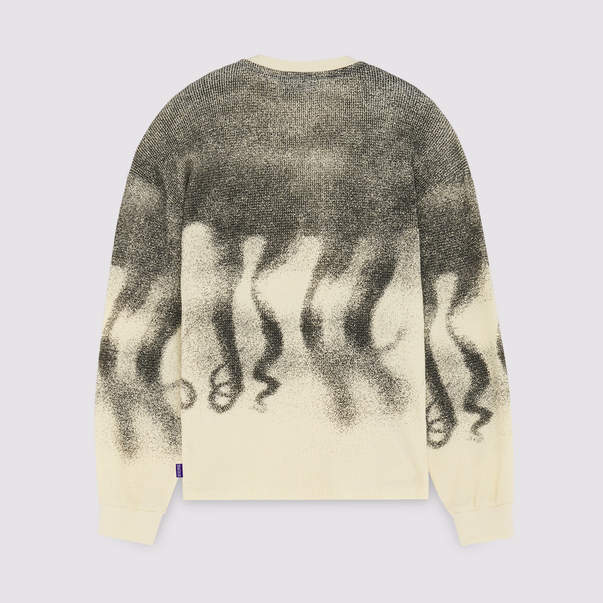 Octopus Faded Waffle Ls Tee Ivory
