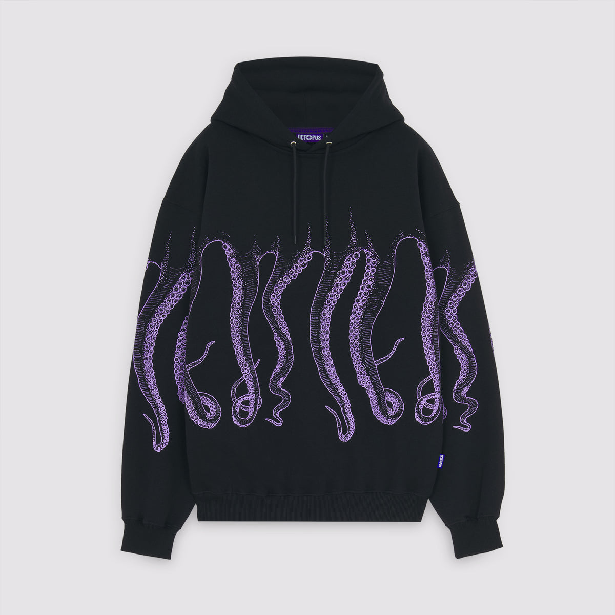 Octopus Outline Hoodie Black
