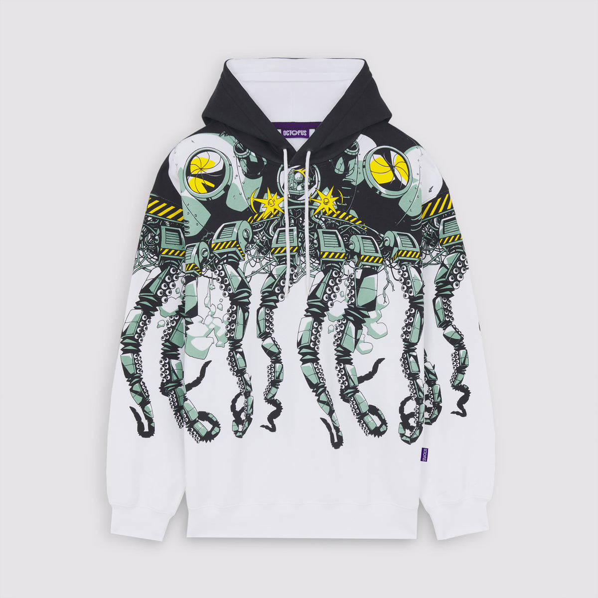 Simone Peano Octopus Hoodie White