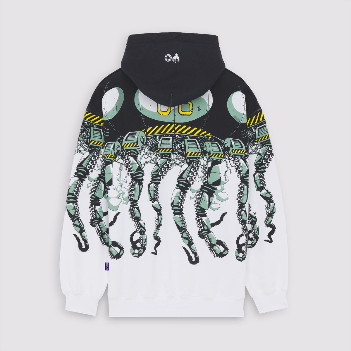 Simone Peano Octopus Hoodie White