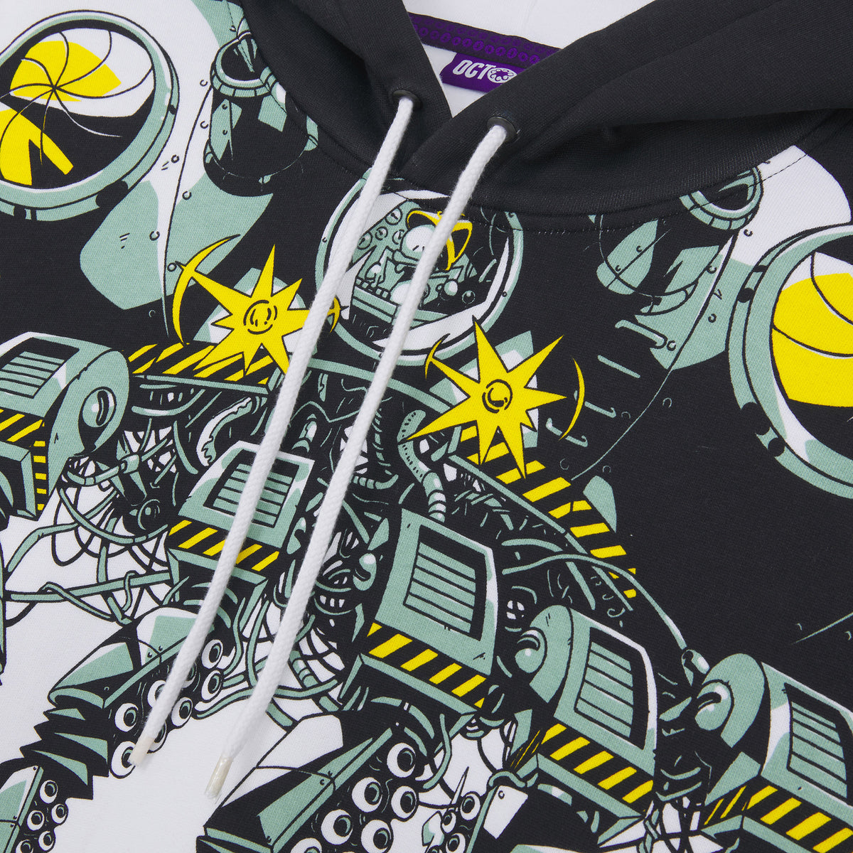 Simone Peano Octopus Hoodie White