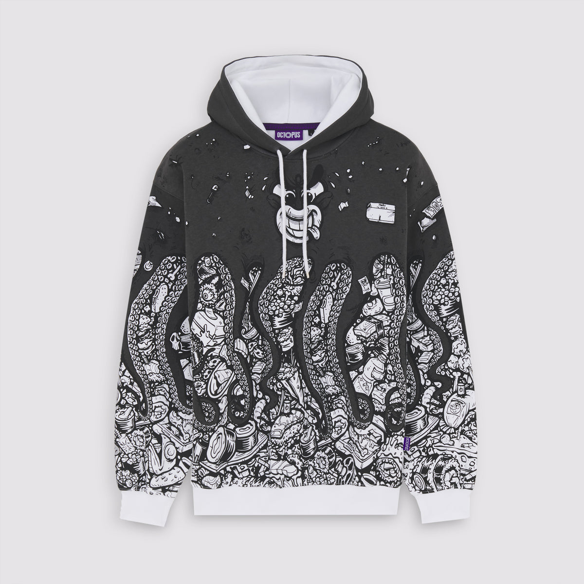 Il Clod Octopus Hoodie White