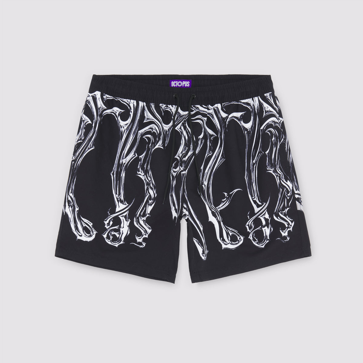 Octopus Tribal Blade Swimtrunk By Luca Devinu Black
