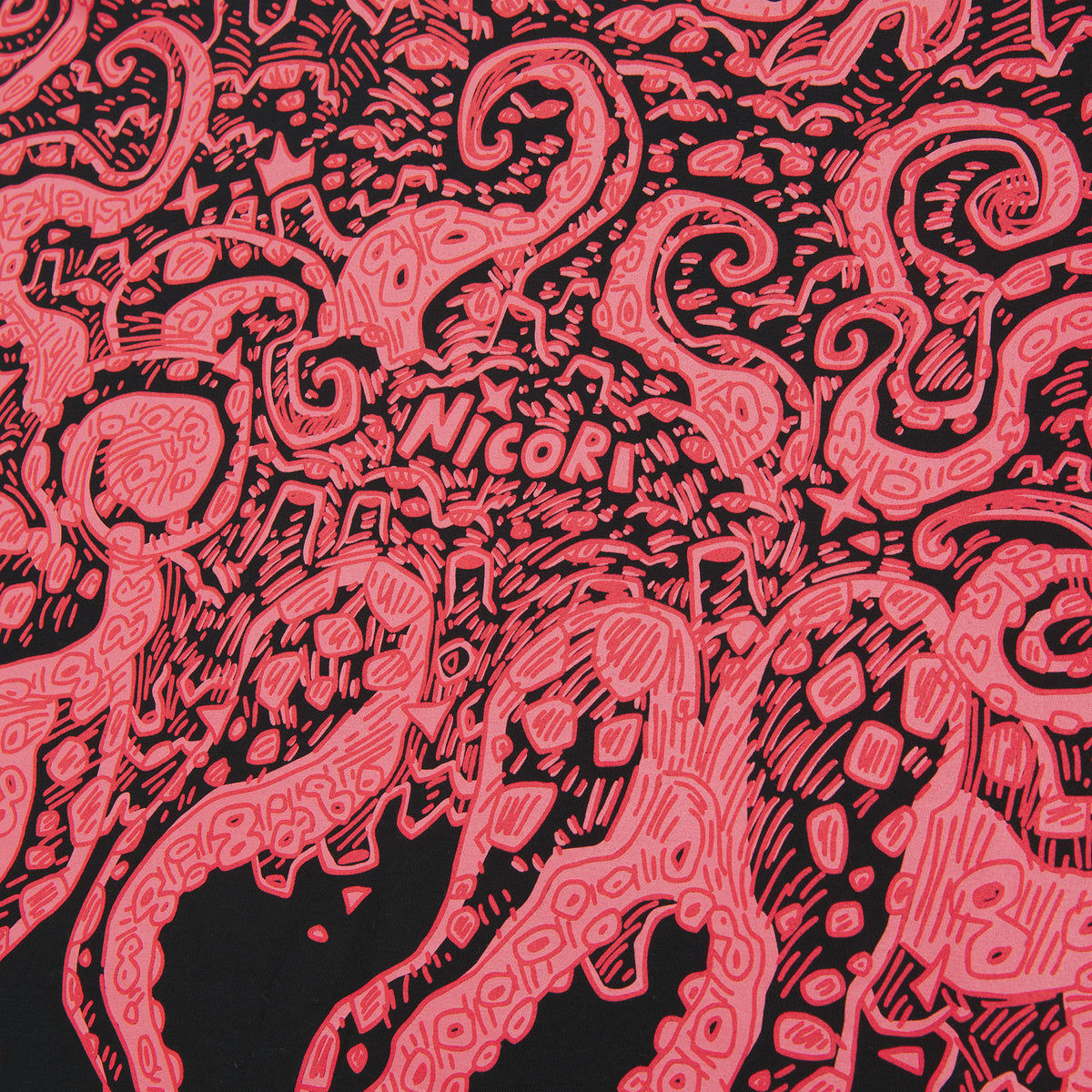 Nicori Octopus Tee Black