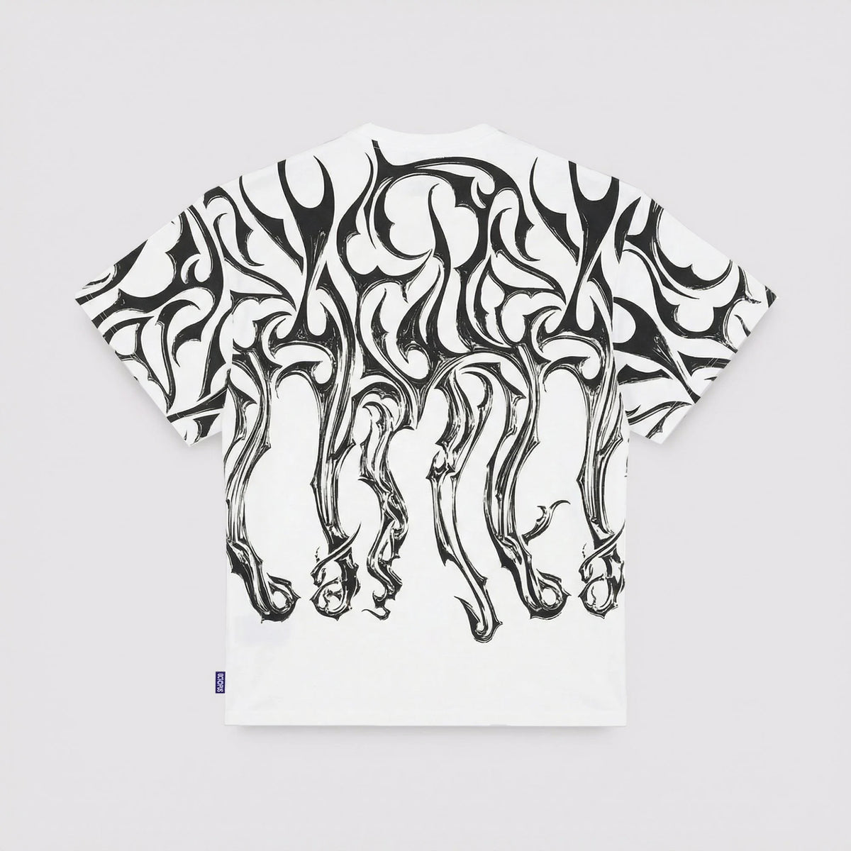 Octopus Tribal Blade Tee By Luca Devinu White