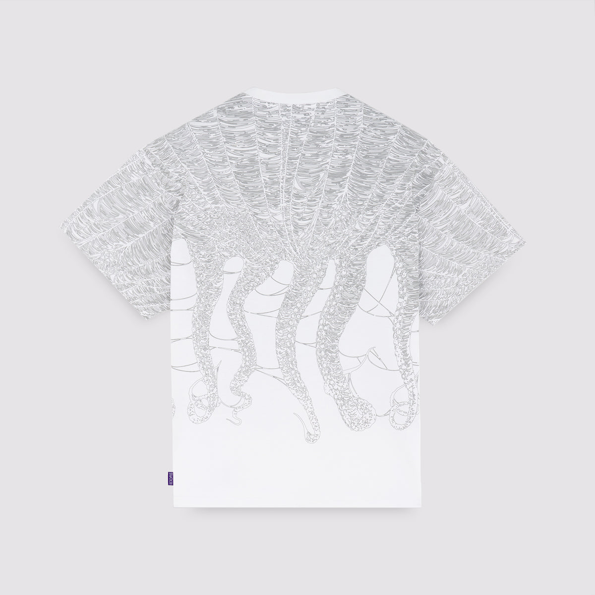 Octopus Cobweb Tee By Luca Devinu White