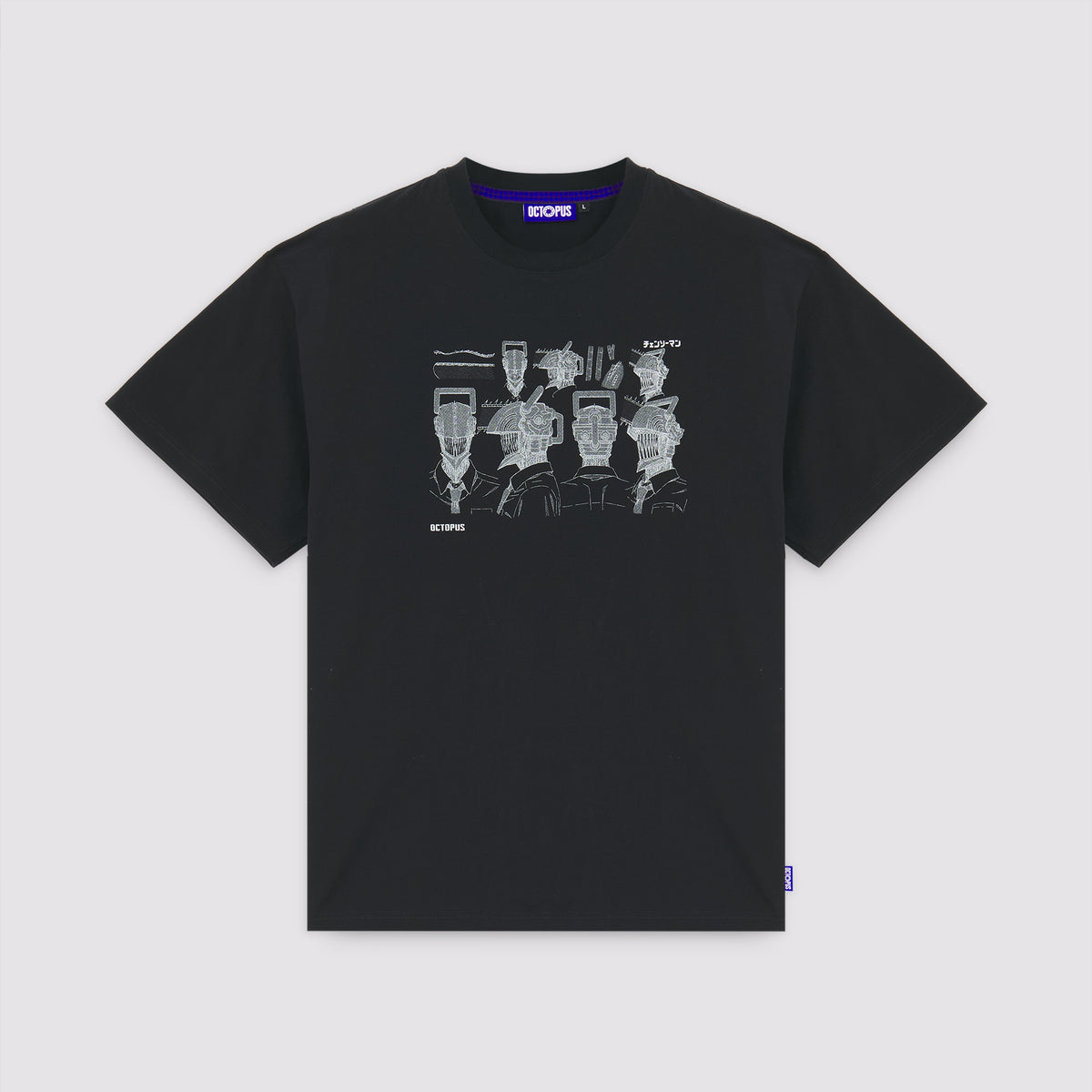 Chainsaw Man Octopus Setting Tee Black