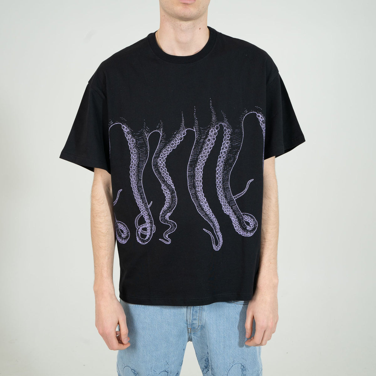 Octopus Outline Tee Black