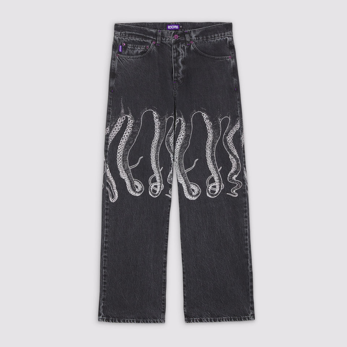 OCTOPUS OUTLINE LOOSE DENIM DARKGREY
