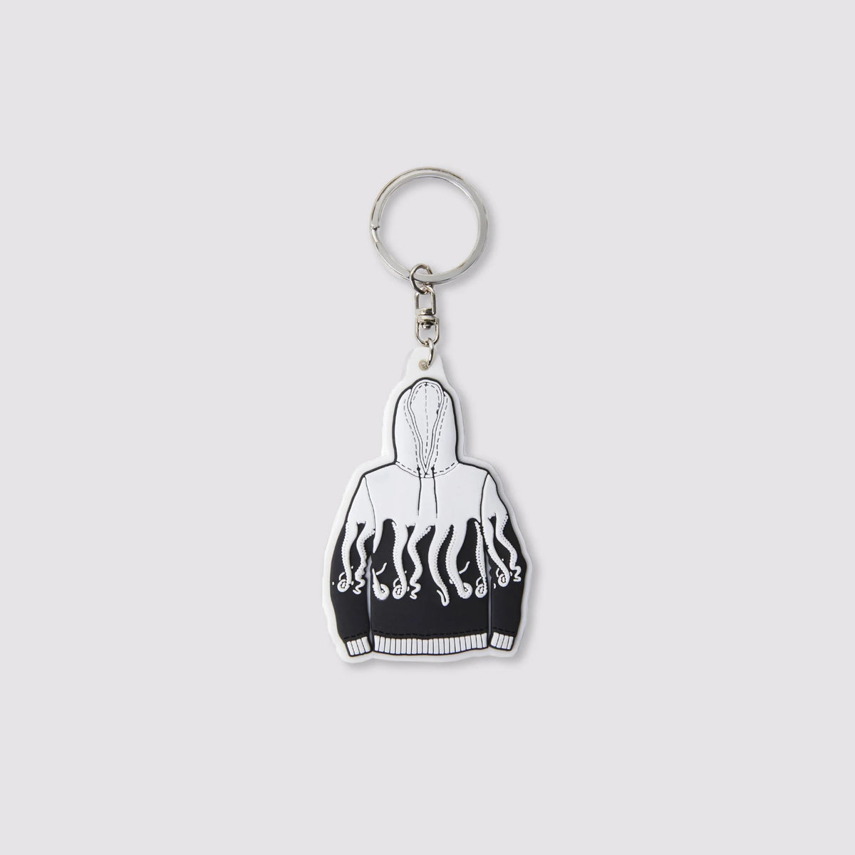 Octopus Hoodie Original Keychain Black White