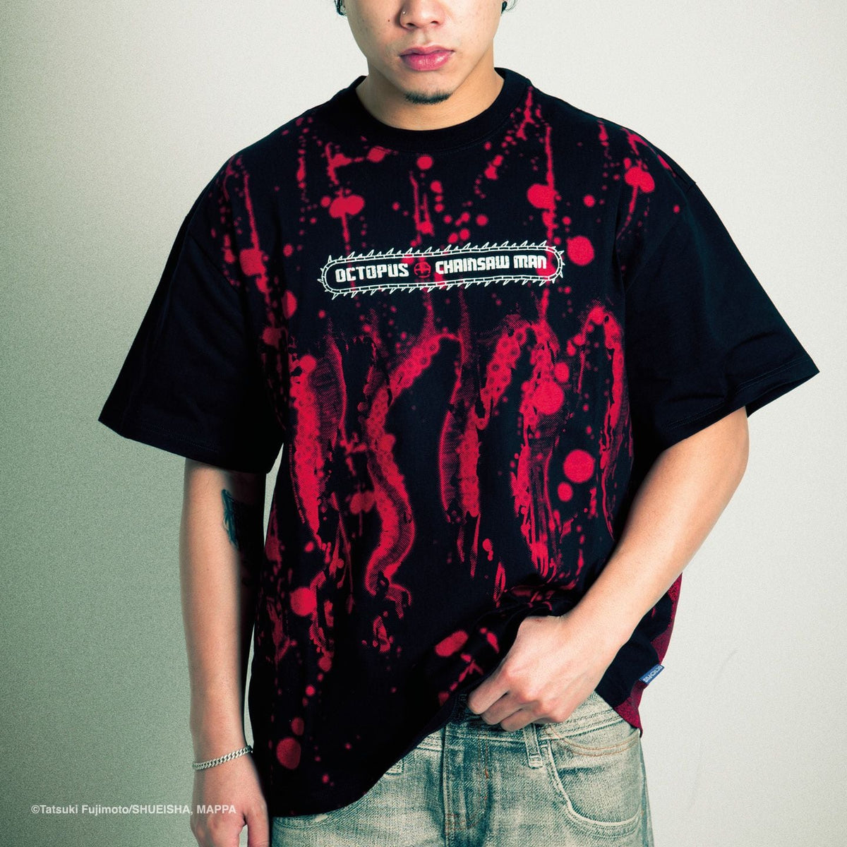 CHAINSAW MAN OCTOPUS EASY REVENGE TEE BLACK