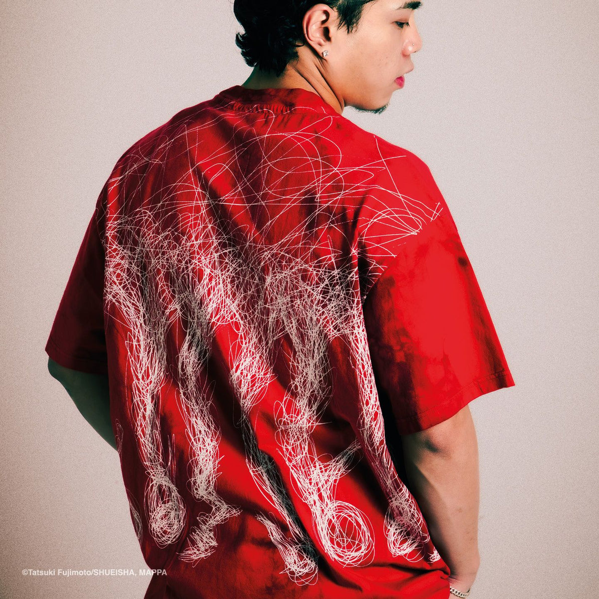 CHAINSAW MAN OCTOPUS POWER HORNS TEE MARBLE RED