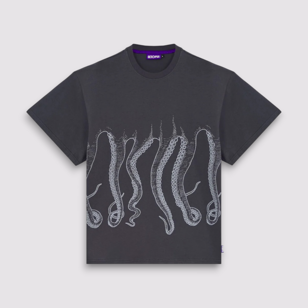 OCTOPUS OUTLINE TEE ASPHALT