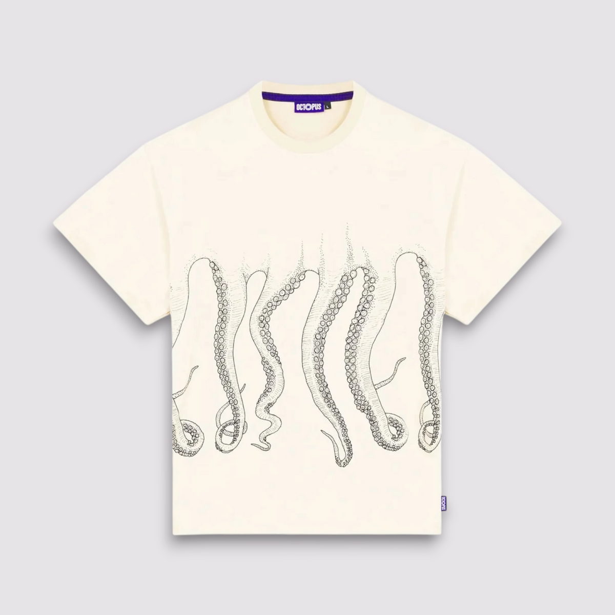 Octopus Outline Tee Cream