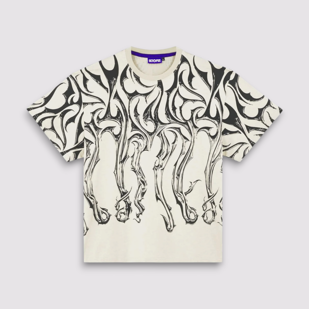 OCTOPUS TRIBAL BLADE TEE BY LUCA DEVINU ICE